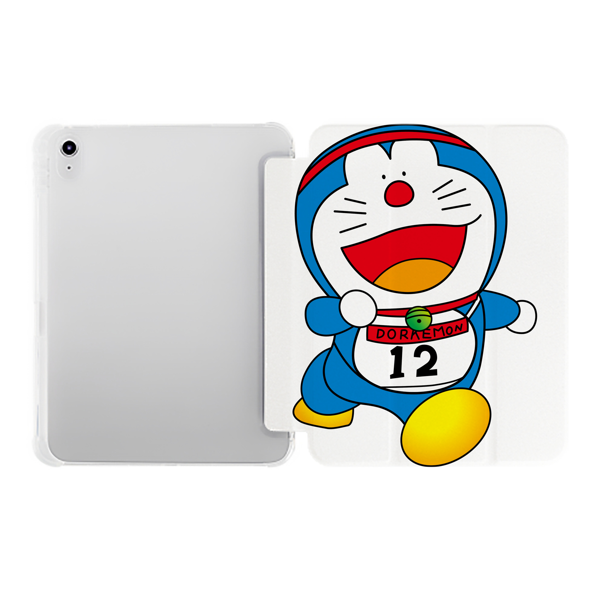 （画像用） ドラえもん Doraemon IPad ケース ペン収納付き 三つ折りスタンド PUレザー×シリコン 対応機種9.5/10.5/10.9インチ